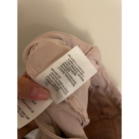 Articles of Society Pants Women's 28 Blush Pink Carly Raw Hem Ankle Skinny Jeans - Picture 7 of 8